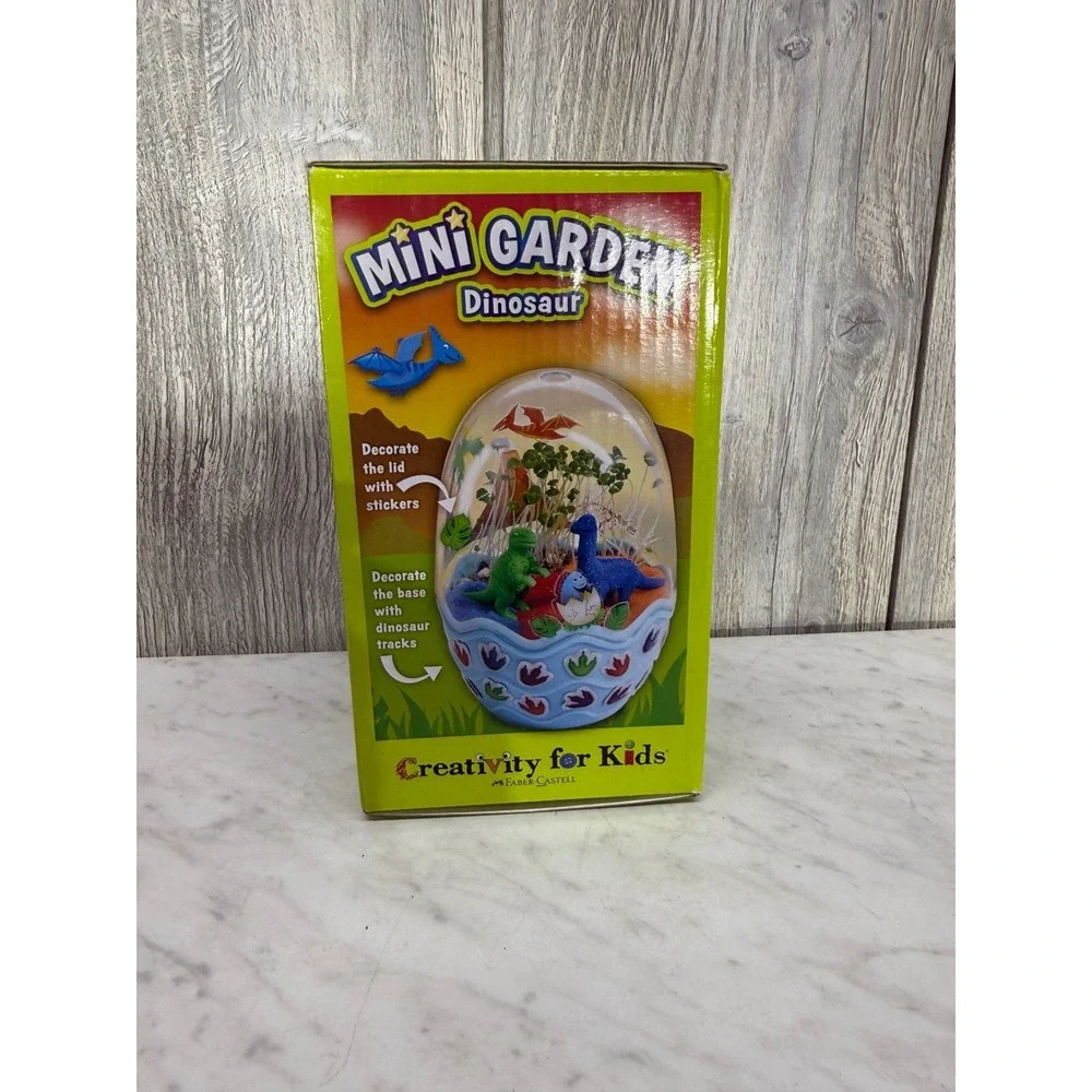 Creativity for Kids Mini Garden Dinosaur Terrarium Kit Faber-Castell Ages 6+ NEW